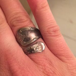 Silver spoon ring